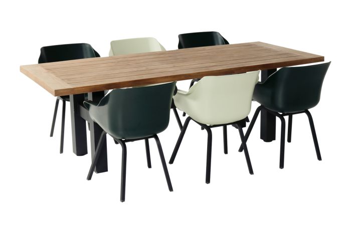 Hartman tuinset - Heron tuintafel 240 cm. + Sophie Element French/Night Green