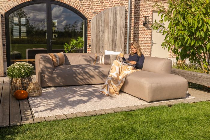 Lissabon Sunbrella (Sit & Heat) verwarmde hoekbank - Taupe