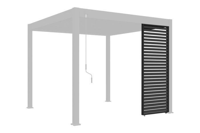 Louvre scherm - 130 centimeter - horizontaal - antraciet 