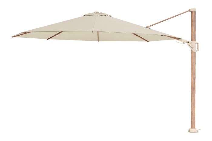 Platinum Challenger Zweefparasol T2 premium - 3,5 m. rond - Champagne Teak