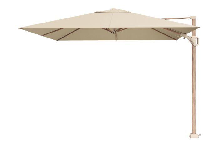 Platinum Challenger Zweefparasol T2 premium - 3x3 m. Champagne Teak