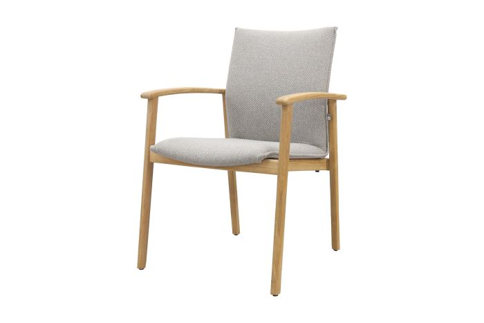 Suns Florine stapelbare dining tuinstoel - Taupe/Teak