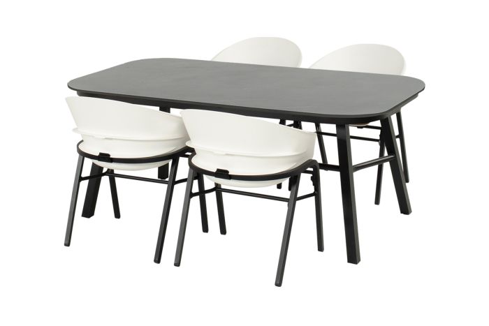 Hartman Tubb verstelbare tuinset 185x100 cm. (5-delig) - Keramiek/Royal White