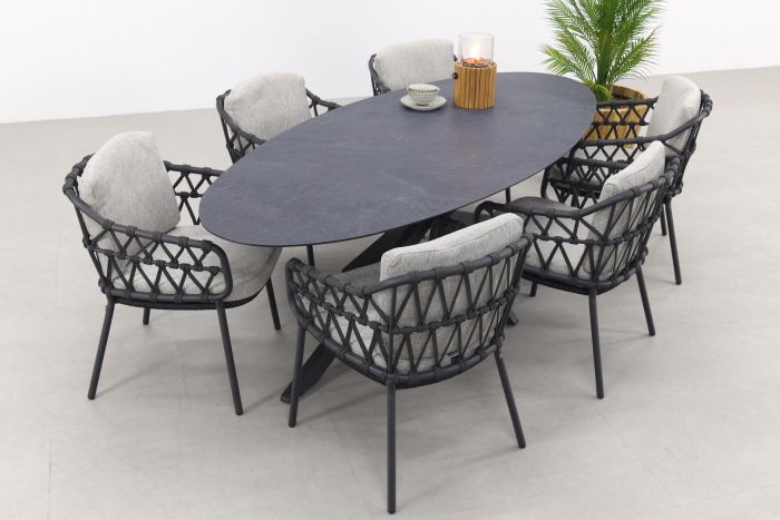 4SO Calpi/Privada 240x107 - Ovale tuinset - 7-delig