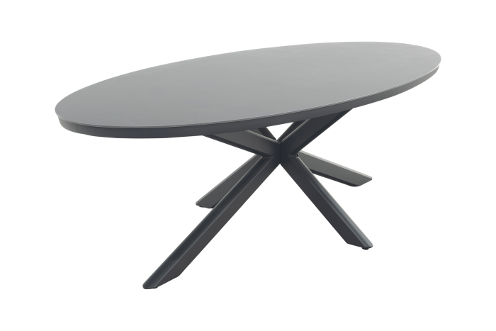Ventaro ovale tuintafel 240x115 cm. - Donker grijs