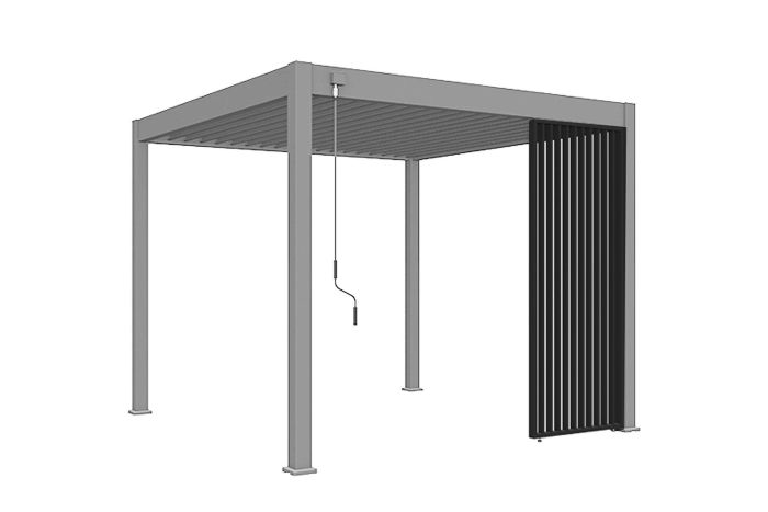Louvre scherm - 123 centimeter - Verticaal - antraciet 