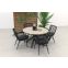 Jasmine black / GI Edison 122 cm. - ronde tuinset