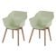 Set van 2 - Hartman Sophie Studio dining armstoel - French green - Teak poot