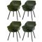 Set van 4 - Hartman Sophie Element dining armstoel - moss groen