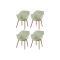 Set van 4 - Hartman Sophie Studio dining armstoel - French green - Teak poot