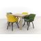 Hartman Sophie tuinstoel yellow & green/Rome grey 100 cm. - 5-delig