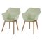Set van 2 - Hartman Sophie Studio dining armstoel - French green - Teak poot
