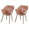 Set van 2 - Hartman Sophie Studio dining armstoel - Italian Terra - Teak poot