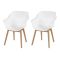Set van 2 - Hartman Sophie Studio dining armstoel - White - Teak poot